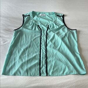 Calvin Klein Sleeveless Mint Blouse